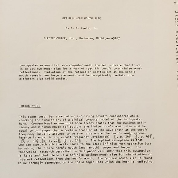 1973 Audio Engineering Society Horn Mouth Size - Picture 7 of 8